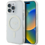 Guess - Iml Glitter Circle Magsafe - Iphone 16 Pro - Clear - (GUHMP16LHFGERET)