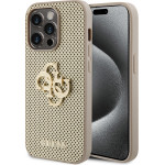 Guess - Leather Perforated 4G - Iphone 15 Pro Max - Gold - (GUHCP15XPSP4LGD)
