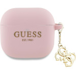 Guess - Silicone W/4G Charm - Apple Airpods 4 - Pink - (GUA4LECG4P)