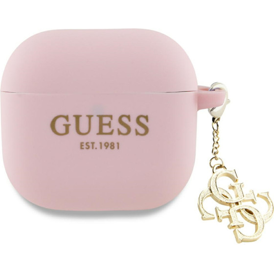 Guess - Silicone W/4G Charm - Apple Airpods 4 - Pink - (GUA4LECG4P)