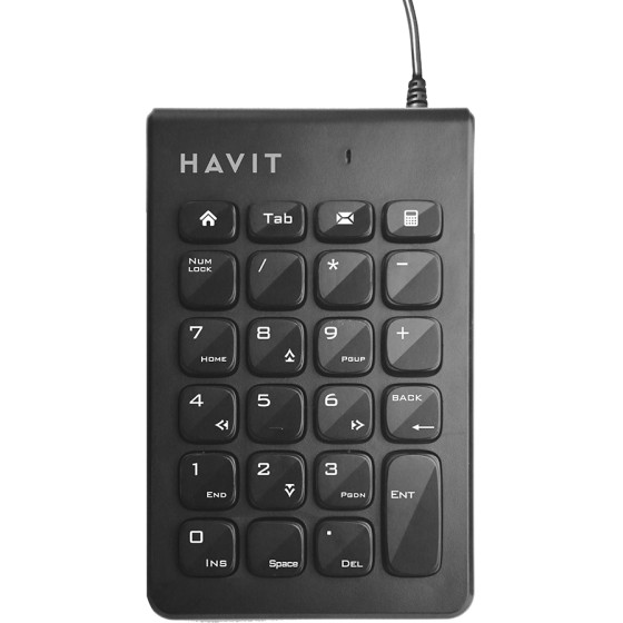 Havit - Numeric Keypad - USB, 1.5m, 80mA, Abs - Black - (KB223)
