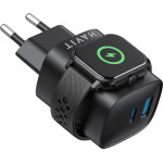 Havit - Wall Charger (UC132 EU) - USB, Type-C, Wireless, 22W - Black