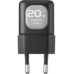 Havit - Wall Charger (UC220 EU) - USB, Type-C, GaN, 20W - Black / Gray