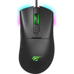 Havit - Wired Gaming Mouse (MS966) - With Rgb Lights, 800/1600/3200/6400/8000/12000 DPI, 1.6m, 5V - Black