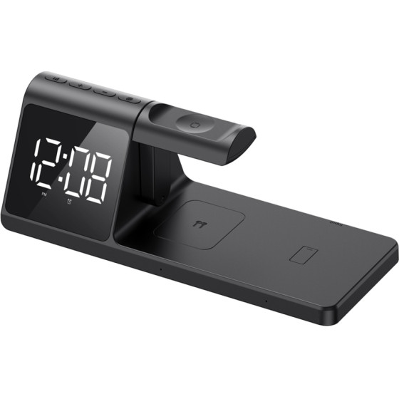 Havit - Wireless Charging Station 3in1 (W3042) - With Clock Display And Alarm, 15W - Black