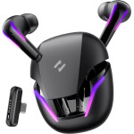 Havit - Wireless Earbuds (TW970) - For Gaming, With Dongle, Bluetooth 5.3, RGB, Type-C, 400mAh - Black - (TW970;BLACK)