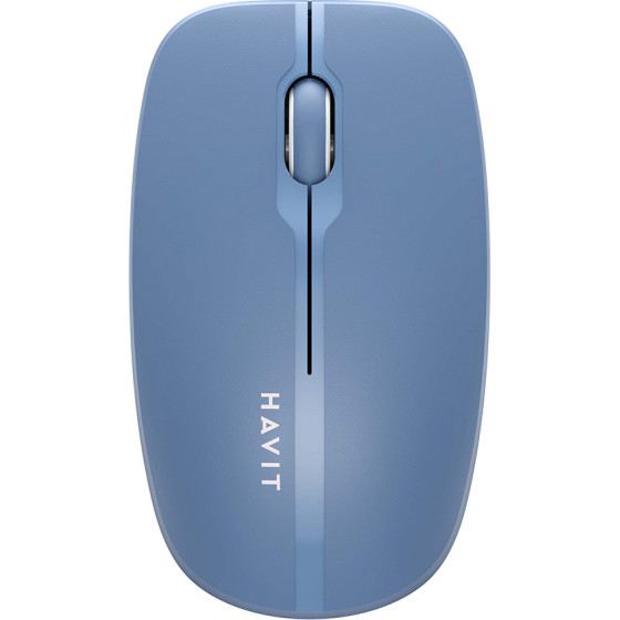Havit - Wireless Mouse (MS53WB) - 2.4GHz, 1600 DPI, Aa Battery, ABS, Pc - Blue