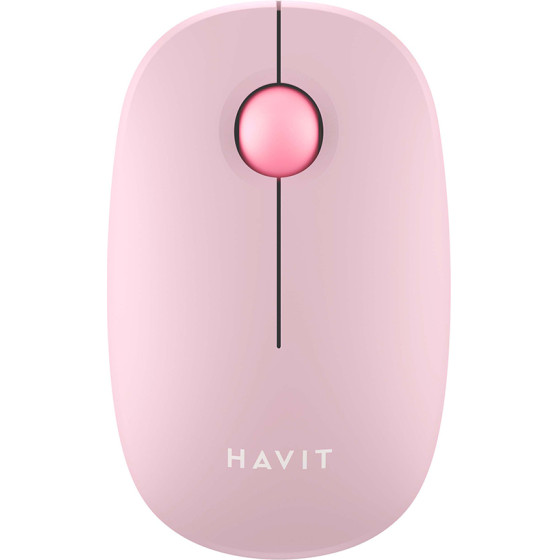 Havit - Wireless Mouse (MS57GT) - 2.4GHz, 1600 DPI, ABS, PC, Aa Battery - Pink