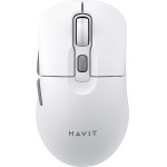 Havit - Wireless Mouse (MS59WB) - 2.4GHz, 800/1200/1600 DPI, ABS, PC, Aa Battery - White