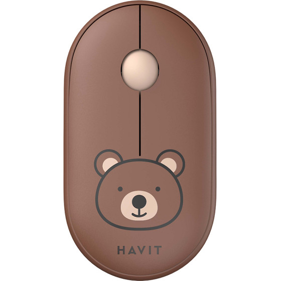 Havit - Wireless Mouse (MS75GT Pro) - 2.4GHz, 1600 DPI, ABS, PC, Aa Battery - Brown