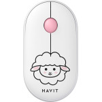 Havit - Wireless Mouse (MS75GT Pro) - 2.4GHz, 1600 DPI, ABS, PC, Aa Battery - White