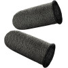 Hoco - (2 pack) Mobile Gaming Finger Sleeve Phantom - For Peaceful Elite, King Of Glory, Call Of Duty - Black / Silver - (GM4)
