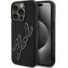 Karl Lagerfeld - 3D Design - Iphone 15 Pro - Rubber Signature - (KLHCP15L3DRKSDLK)