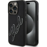 Karl Lagerfeld - 3D Design - Iphone 15 Pro Max - Rubber Signature - (KLHCP15X3DRKSDLK)