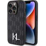 Karl Lagerfeld - Hardcase Leather Monogram - Iphone 15 Pro Max - Hot Stamp Metal Logo - (KLHCP15XPKLPKLK)