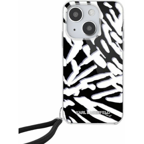 Karl Lagerfeld - Iml Luxury - Iphone 15 - Zebra Pattern&Cord - (KLHCP15SHZBPKCCK)