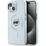 Karl Lagerfeld - Iml Magsafe - Iphone 15 Plus - White Metal Choupette`s Head - (KLHMP15MHLSCHH)