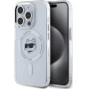 Karl Lagerfeld - Iml Magsafe - Iphone 15 Pro - White Metal Choupette`s Head - (KLHMP15LHLSCHH)