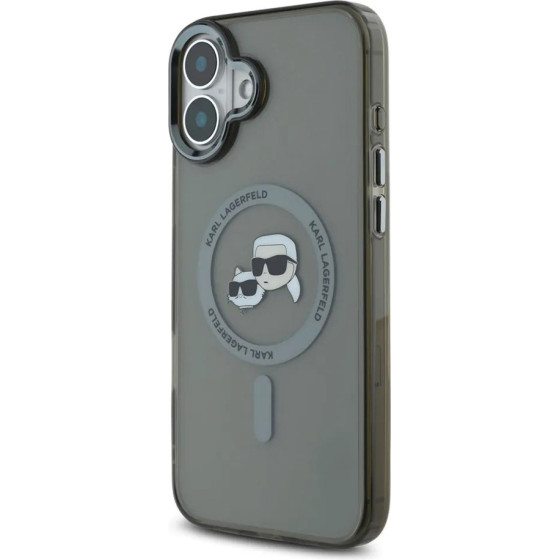 Karl Lagerfeld - Iml Magsafe - Iphone 16 - Metal Karl&Choupette Head - (KLHMP16SHLSKCK)