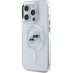 Karl Lagerfeld - Iml Magsafe - Iphone 16 Pro Max - White Metal Karl&Choupette Head - (KLHMP16XHLSKCH)