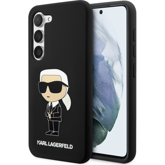 Karl Lagerfeld - Silicone - Samsung Galaxy S23 - Ikonik - (KLHCS23SSNIKBCK)