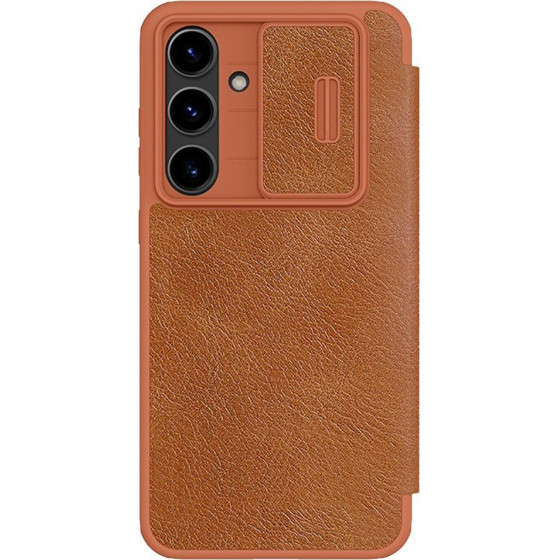 Nillkin - Qin Pro Leather Case - Samsung Galaxy S24 Fe - Brown