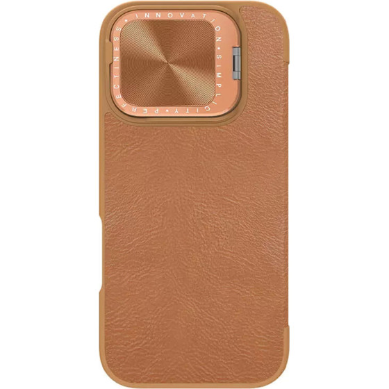 Nillkin - Qin Prop Leather Case - Iphone 16 Pro Max - Brown