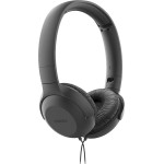 Philips - Wired Headphones - On-Ear, Jack 3.5mm, Foldable, Microphone, Volume Control, 1.2m - Black - (UH201BK/00)