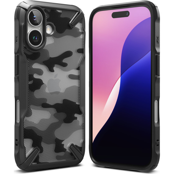Ringke - Fusion X Design - Iphone 16 Plus - Camo Black