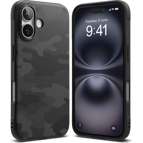 Ringke - Onyx Design - Iphone 16 Plus - Camo Black
