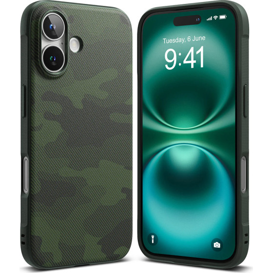 Ringke - Onyx Design - Iphone 16 Plus - Camo Green