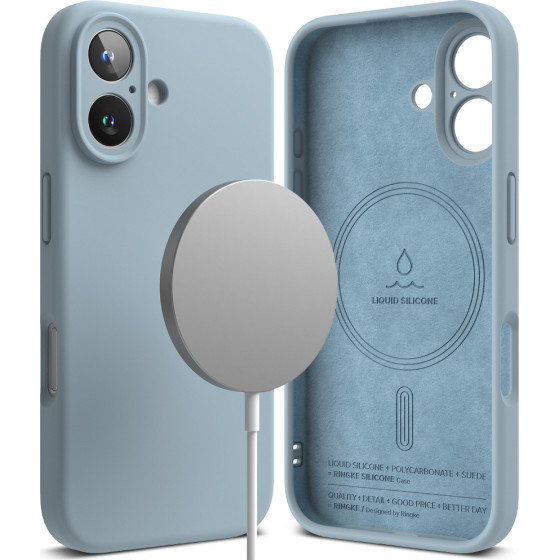 Ringke - Silicone Magnetic Magsafe - Iphone 16 - Blue