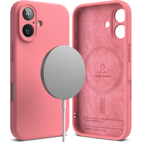 Ringke - Silicone Magnetic Magsafe - Iphone 16 - Pink