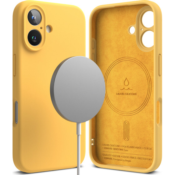Ringke - Silicone Magnetic Magsafe - Iphone 16 - Yellow