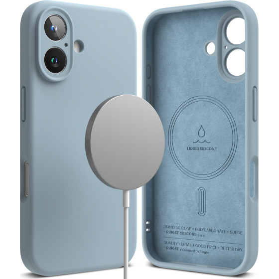 Ringke - Silicone Magnetic Magsafe - Iphone 16 Plus - Blue