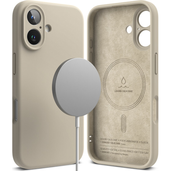 Ringke - Silicone Magnetic Magsafe - Iphone 16 Plus - Stone
