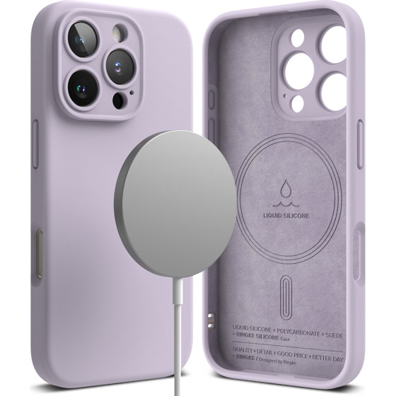 Ringke - Silicone Magnetic Magsafe - Iphone 16 Pro - Lavender
