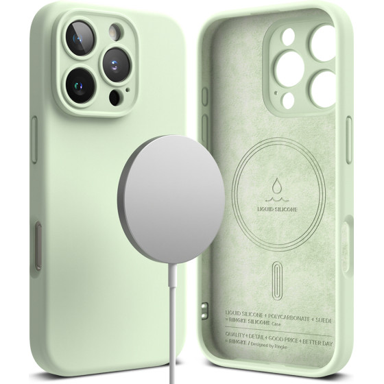 Ringke - Silicone Magnetic Magsafe - Iphone 16 Pro Max - Soft Mint
