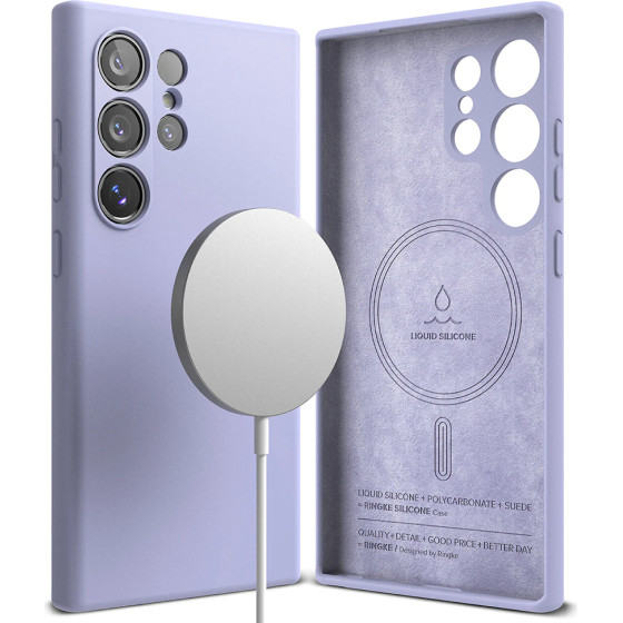 Ringke - Silicone Magnetic Magsafe - Samsung Galaxy S24 Ultra - Lavender