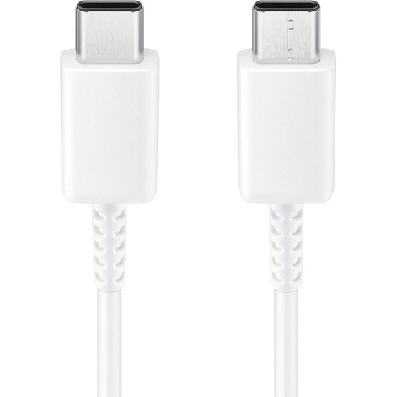 Samsung - Data Cable - Type-C To Type-C, Super Fast Charging, 100W, 1m - White (Bulk Packing) - (EP-DG977BWE)