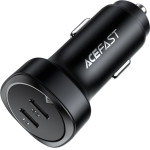 Acefast - Car Charger - 2x Type-C, Dual Pd Fast Charging, 72W, Built-In Voltage Regulator Chip - Black - (B2)