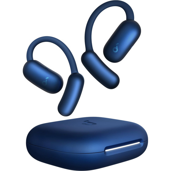 Anker - Wireless Earbuds Soundcore Aerofit 2 - For Sport, With Microphone, Bluetooth, Waterproof, Hi-Res - Blue - (A3874G31)