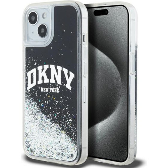 DKNY - Hardcase Liquid Glitter Big Logo - Iphone 15 - Black - (DKHCP15SLBNAEK)