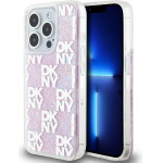 DKNY - Hardcase Liquid Glitter Multilogo - Iphone 15 Pro - Pink - (DKHCP15LLCPEPP)