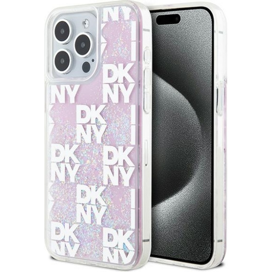 DKNY - Hardcase Liquid Glitter Multilogo - Iphone 15 Pro Max - Pink - (DKHCP15XLCPEPP)