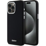 DKNY - Hardcase Liquid Silicone - Iphone 15 Pro Max Small Metal Logo Magsafe - Black - (DKHMP15XSMCHLK)