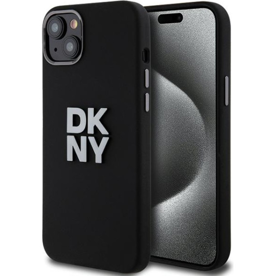 DKNY - Hardcase Liquid Silicone Metal Logo - Iphone 15 - Black - (DKHCP15SSMCBSK)