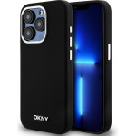 DKNY - Hardcase Liquid Silicone Small Metal Logo Magsafe - Iphone 15 Pro - Black - (DKHMP15LSMCHLK)