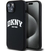 DKNY - Hardcase Liquid Silicone White Printed Logo Magsafe - Iphone 15 - Black - (DKHMP15SSNYACH)