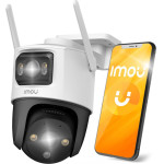 IMOU - Outdoor Camera Cruiser Dual (IPC-S7XP-10M0WED-0360B) - 10MP, Two-Way Talk, Human Detection, Night Vision, IP66 - White